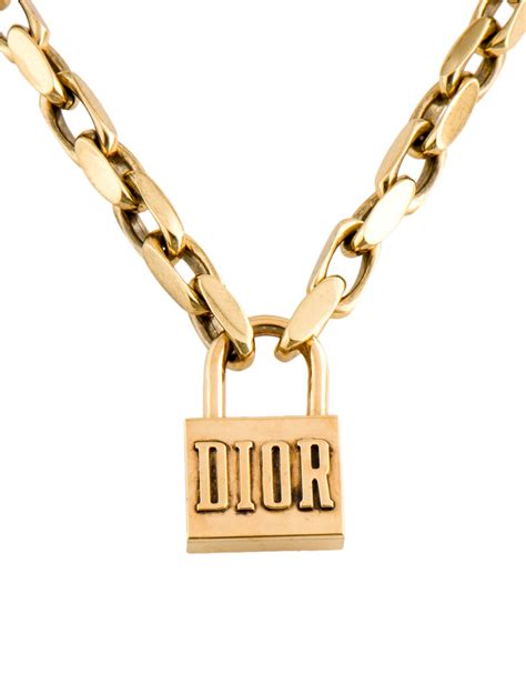 dior lock|Dior lock necklace.